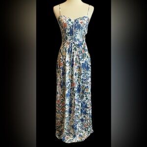 100% SILK PARKER Verona Maxi Dress in TULUM NEW With Tags Size Small